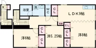 栃木県宇都宮市一条3【一戸建】の間取り