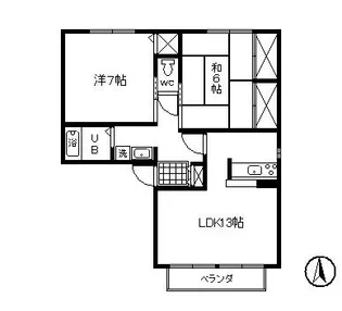 香川県高松市木太町【アパート】の間取り
