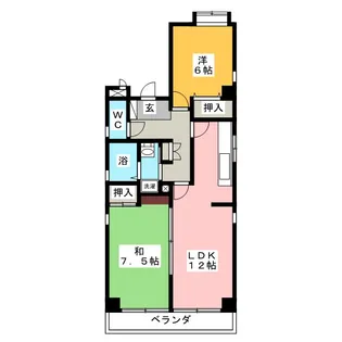 翠ハイツ【2階】の間取り