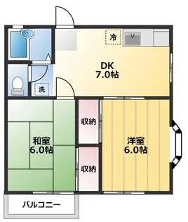 フラットK【1階】の間取り