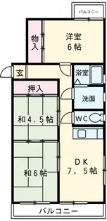 マンションHU【3階】の間取り