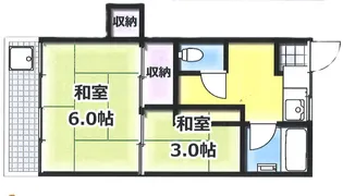 芙蓉荘【1階】の間取り