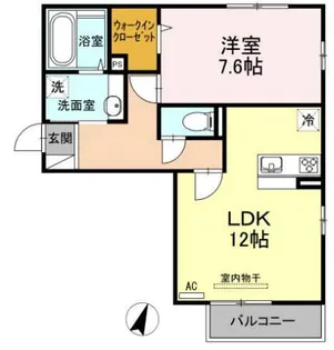 ポラリスうすき【1階】の間取り
