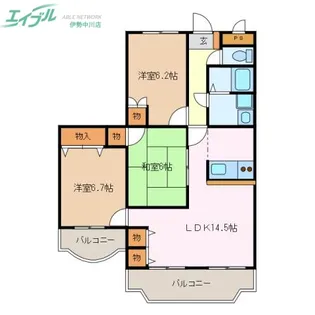 中川ファーストマンションV【4階】の間取り