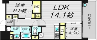 大阪府大阪市北区松ケ枝町【マンション】の間取り