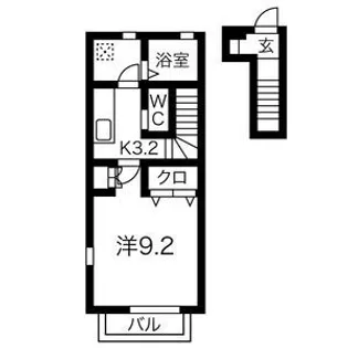 ヴィラ セレッソB棟【2階】の間取り