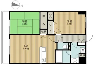 トゥールドゥソレイユ【4階】の間取り