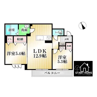 徳島県徳島市中島田町2【マンション】の間取り