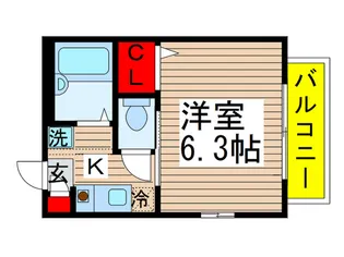 メゾン菊富士A【2階】の間取り