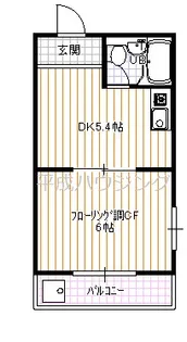 カンノンコーポ【2階】の間取り