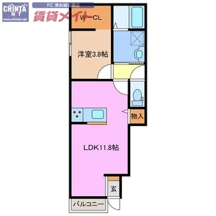 ウルバーノIII【1階】の間取り