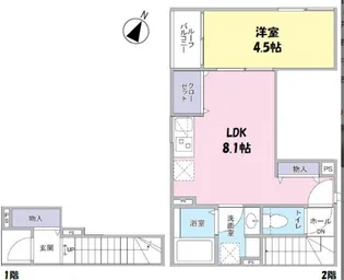 Legume ail graisse【2階】の間取り