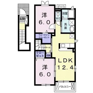 ア-バンヒルズB【2階】の間取り