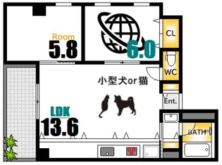 広島県広島市中区吉島町【マンション】の間取り