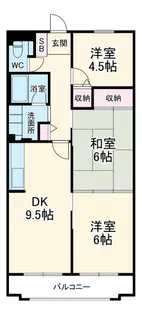 シャロム大和【5階】の間取り