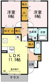 グラン・リーオA棟【1階】の間取り