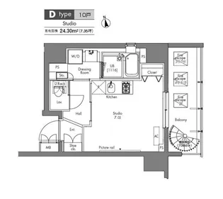 東京都中央区新川1【マンション】の間取り