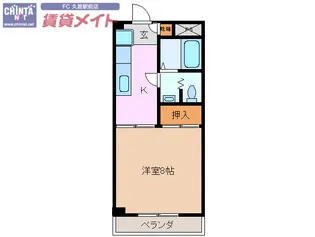 ヴィラ水合【2階】の間取り