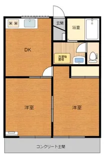 メルベーユII【1階】の間取り