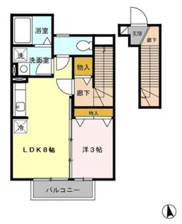 プログレッソB【1階】の間取り