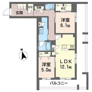 セントリビエ江北【3階】の間取り
