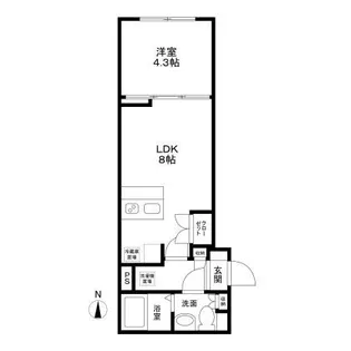 東京都墨田区吾妻橋2【マンション】の間取り
