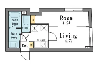 東京都中野区東中野5【マンション】の間取り