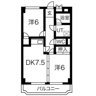 福田マンション【2階】の間取り