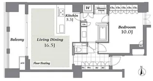 1LDKの間取り画像