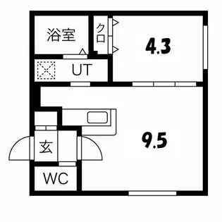 1LDKの間取り画像