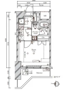 東京都台東区千束2【マンション】の間取り