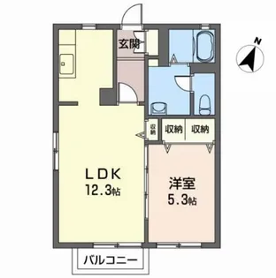 メゾネットやまと【2階】の間取り