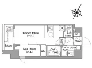 コンフォリアリヴ新中野サウス【2階】の間取り