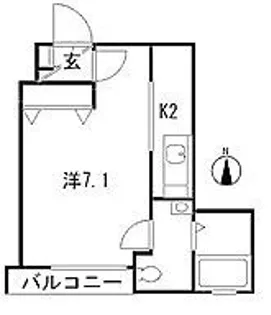 ラフィーネ目黒【2階】の間取り