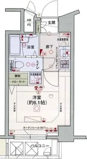 エクセリア旗の台【10階】の間取り
