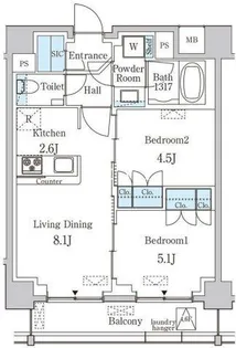プリマリード南青山【5階】の間取り