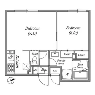 GranDuo千歳船橋IV【1階】の間取り