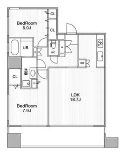 アーバンフラッツ池袋プレミアム【25階】の間取り