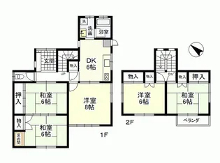 岐阜県可児市緑1【一戸建】の間取り