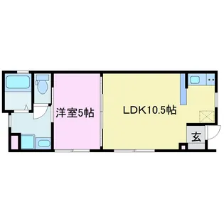 ボヌールハウス京都稲荷【1階】の間取り