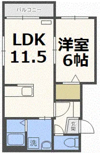 ジョヴァンニ菊水【1階】の間取り
