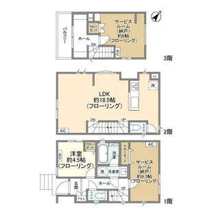 千葉県市川市入船【一戸建】の間取り