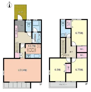 神奈川県横浜市神奈川区三ツ沢上町【一戸建】の間取り