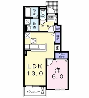 東京都武蔵村山市残堀4【アパート】の間取り
