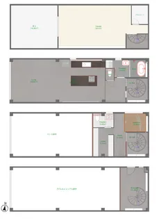 大阪府大阪市北区中崎3【一戸建】の間取り
