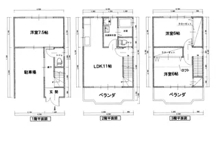 京都府京都市伏見区東朱雀町【一戸建】の間取り