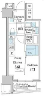デュオフラッツ日本橋水天宮【8階】の間取り