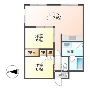 コーポ山口【2階】の間取り