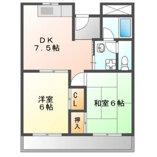 美山マンション【1階】の間取り