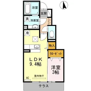 広島県東広島市西条中央8【アパート】の間取り